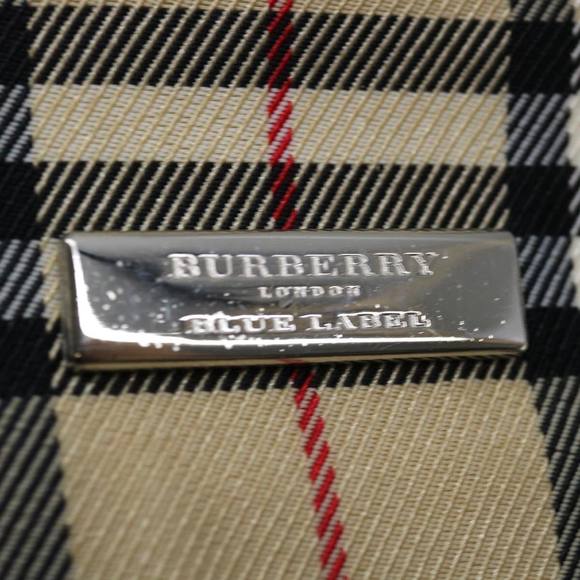BURBERRY Nova Check Blue Label Hand Bag Canvas Beige Auth bs13348 - Picture 11 of 16